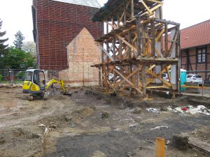 Bohrpfahlgründung Freilegung