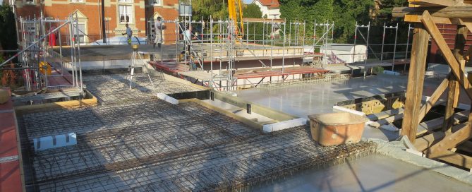 Betonage Geschossdecken im Erdgeschoss
