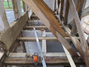 Einbau Holzfußboden im Altbau OG 1