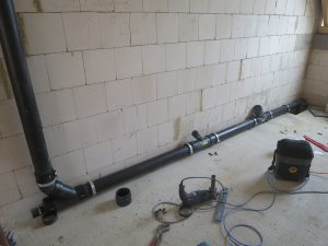 Installation Schmutzwasserleitung